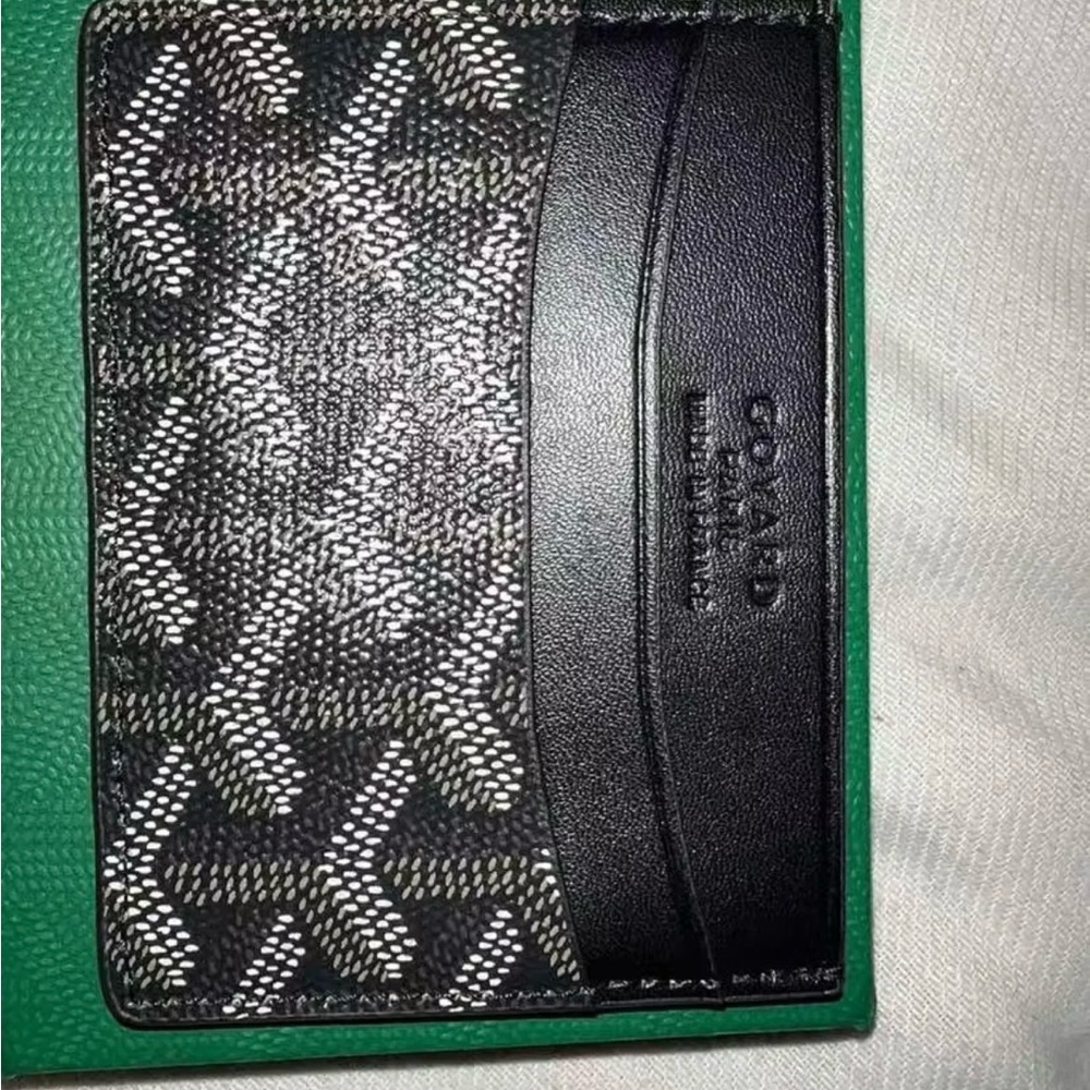 Goyard Black and Green Card Holder